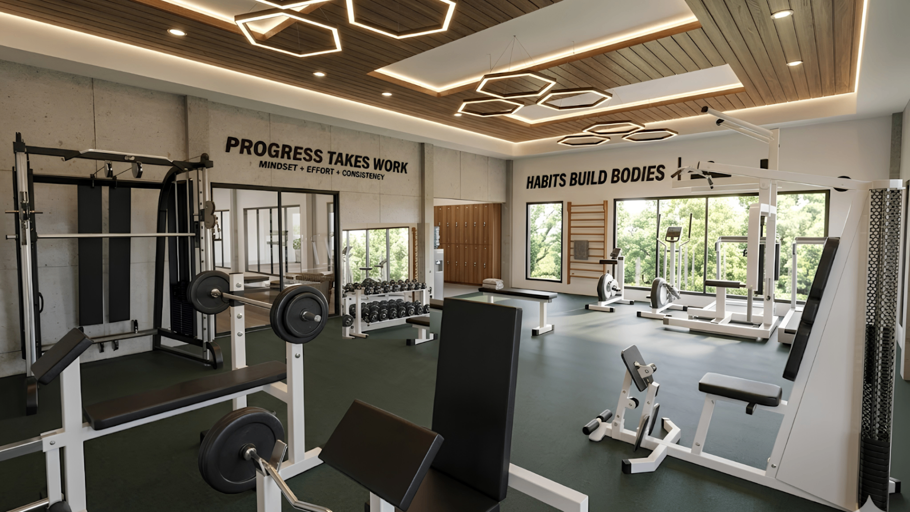 Paradise Bay fitness amenity rendering