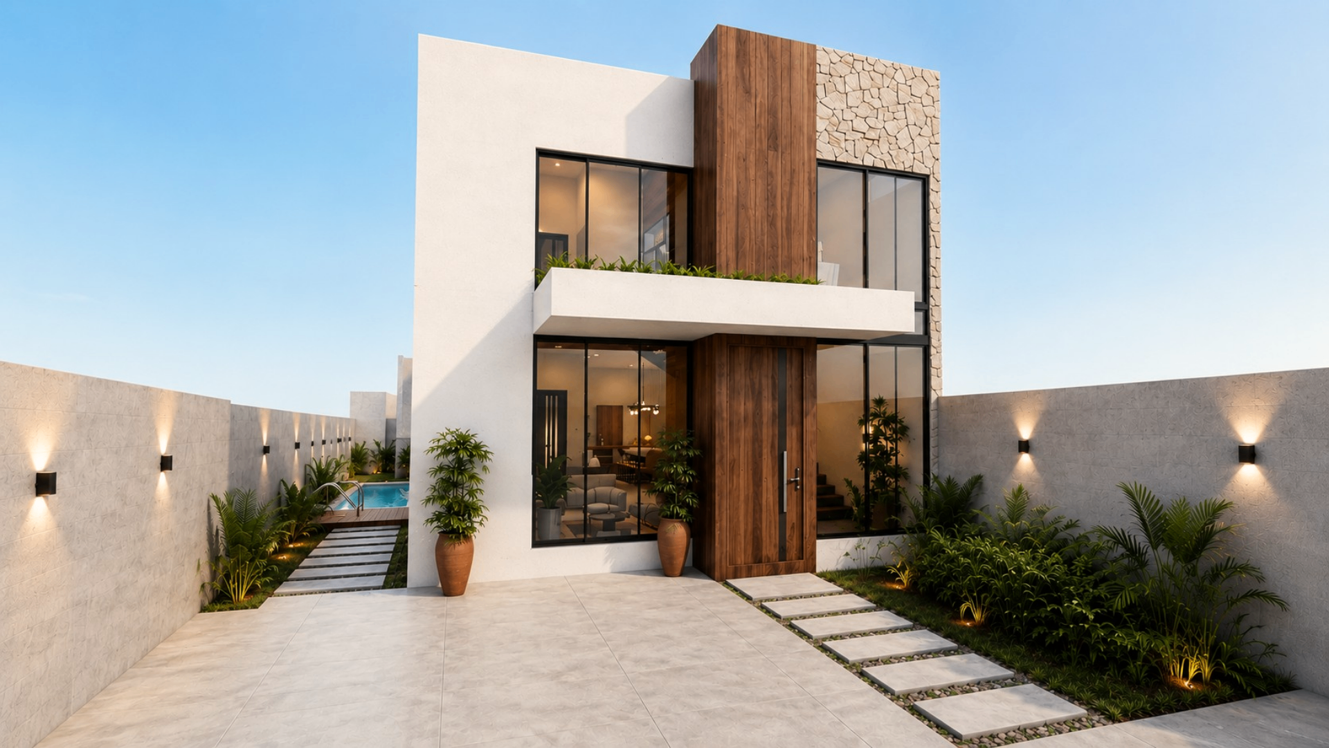 Paradise Bay residential facade rendering by the project architect