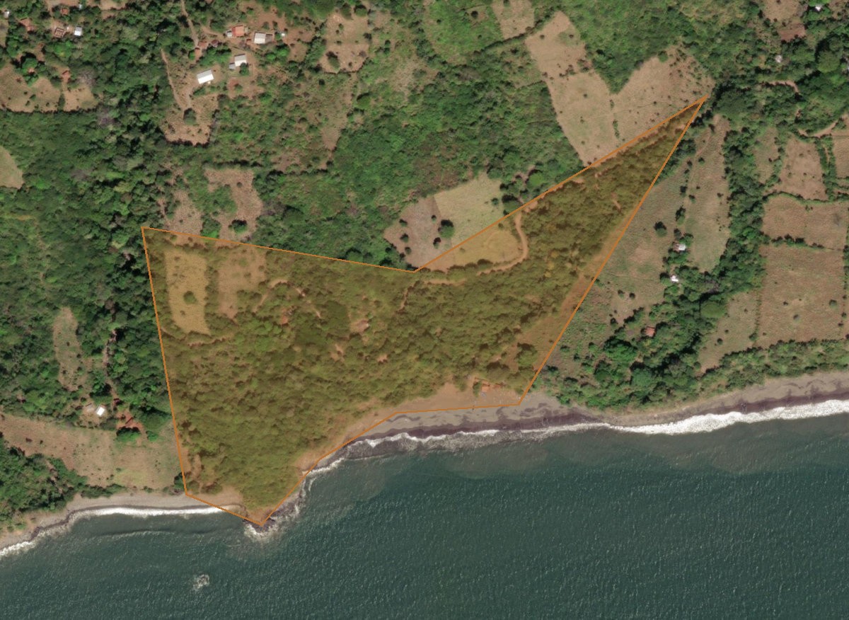 Satellite lot line view — 13 y 7 manz — La Unión Coastal Gateway